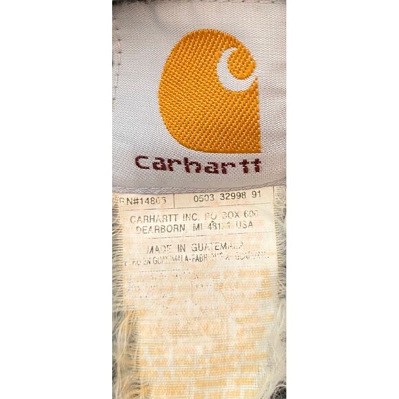 Carhartt Blue Insulated Jacket Zip Closure & Pockets Fleece XL - Picture 3 of 11